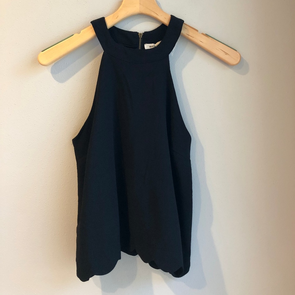 Monteau Scalloped Edge Tank Top